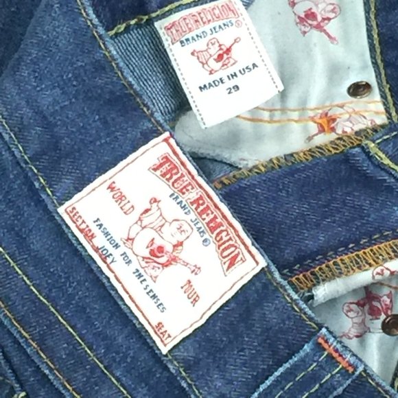 True Religion Joey Flare Blue Jeans - Picture 5 of 8